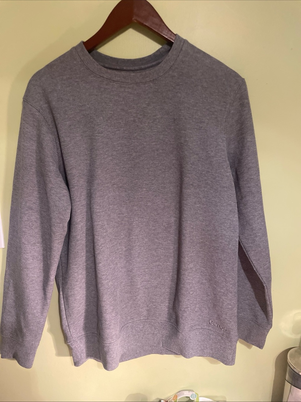 Men's Crewneck Bench Sweatshirt in Heather Gray Size Small